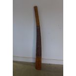 A large decorated didgeridoo, length 139cm, some shrinkage cracks