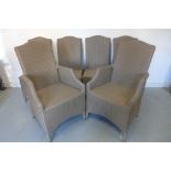 A set of six Vincent Sheppard Louis Lloyd loom weave chairs, four singles and two armchairs, some