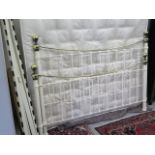 A Laura Ashley brass and iron Victorian style bed, super king size 6 foot, with a Laura Ashley