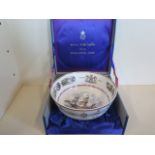 A Royal Worcester bone china Mayflower bowl, boxed, in good condition, 26cm diameter, number 17,