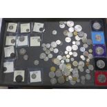 A collection of assorted coinage, including Georgian and Victorian