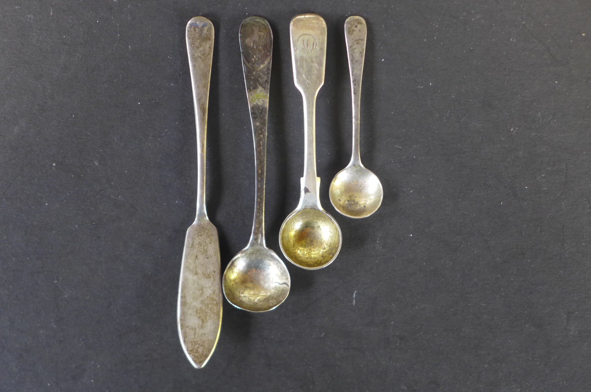 A pair of silver grape shears and assorted silver flatware, weighable silver approx 5.1 troy oz - Image 7 of 11