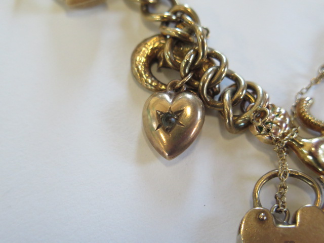 A 9ct gold charm bracelet, approx 32 grams - Image 2 of 3