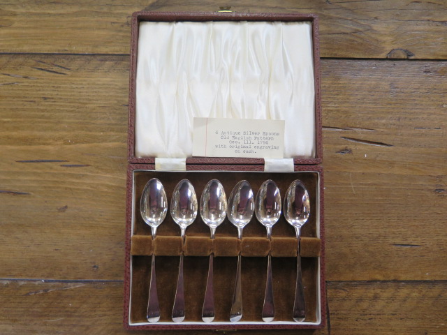 four boxed sets of silver spoons, total weight approx 8.8 troy oz - Image 2 of 13