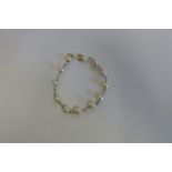 A 14ct gold and pearl bracelet, 20cm long, marked 14K