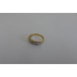 A hallmarked 9ct diamond encrusted ring, size P, approx 2 grams, in good condition