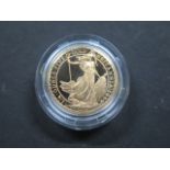 A 1/4 oz fine gold 1989 Britannia £25 coin - approx 8.6 grams