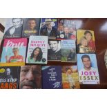 Fifteen signed books/autobiographies including Ross Kemp, Joey Essex, Julian Clary, Ricky Tomlinson,