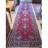 A hand knotted woollen Hamadan runner - 470x108cm