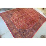 A hand knotted woollen Meshed rug - 397cm x 301cm