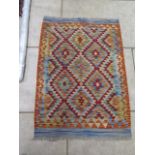 A vegetable dye wool Chobi Kilim rug - 114x82cm