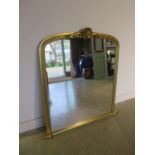 A modern gilt over mantle mirror, 127cm x 125cm