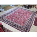 A hand knotted woollen Meshed rug - 393cm x 300cm