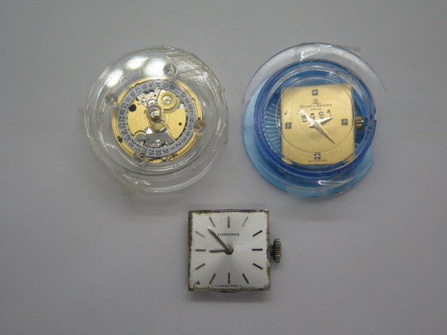 Three watch movements, Longines, Tag Heuer and diamond set Baume and Mercier, not currently running, - Image 2 of 3