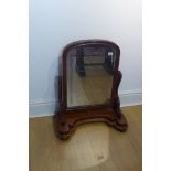 A Victorian mahogany toilet mirror, 73cm tall x 62cm wide