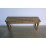 A rustic bench, 117cm wide