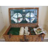 A Fortnum and Mason Portmeiron four person picnic hamper - in good condition