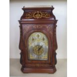 An impressive inlaid mahogany triple fusee bracket clock by J Hughes London, with Westminster