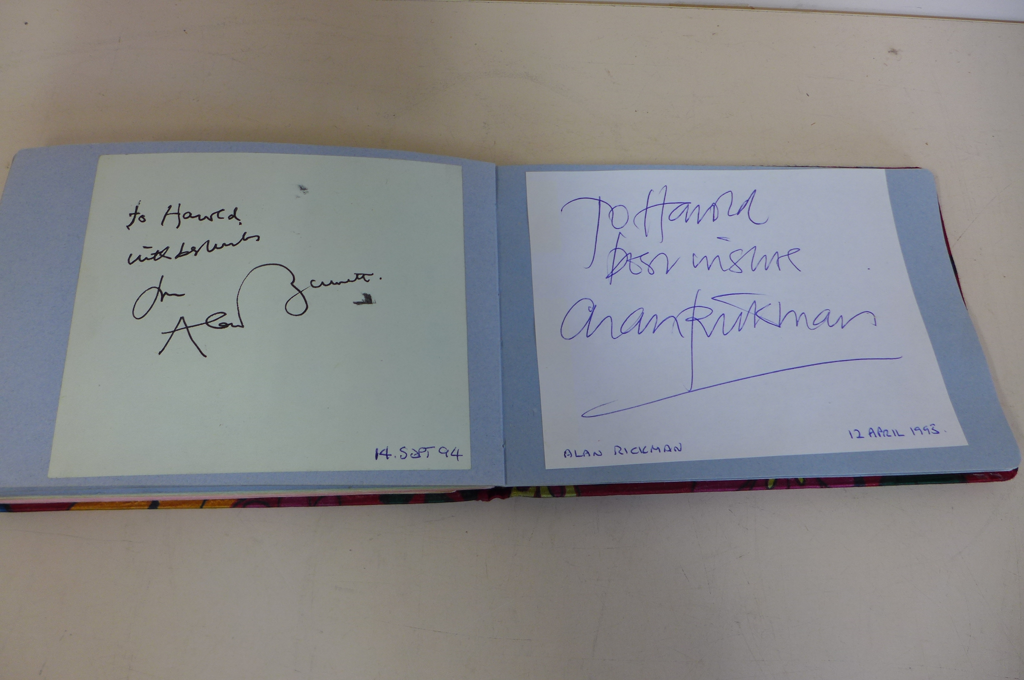 An interesting autograph book with autographs, including Topol, Christopher Lee, Ava Gardner, - Image 10 of 11