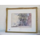 A watercolour of Rouen - signed William Callow in a gilt frame, 46x57cm - colours good, minor