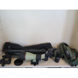 A Nikon ED Fieldscope 60 30xWF, 78 38xWF with Manfrotto tripod 701RC2 - and a Nikon FSA-L1 camera