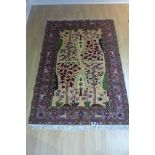 A hand knotted woollen Baluchi rug - 190cm x 132cm