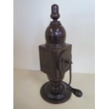 An 18th or 19th century Lignum Vitae coffee grinder 36cm tall
