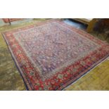 A hand knotted woollen Mahal rug - 337cm x 297cm