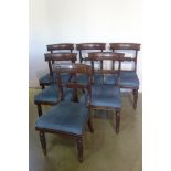 A set of six George IV mahogany bar back dining chairs, in the manner of Gillows of Lancaster,