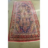 A hand knotted woollen Hamadan runner - 282cm x 82cm