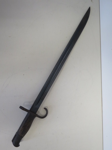 A spike bayonet with scabbard, total length 65cm, and two other bayonets - Image 5 of 6