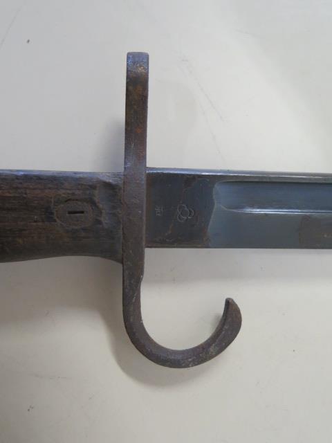 A spike bayonet with scabbard, total length 65cm, and two other bayonets - Image 6 of 6