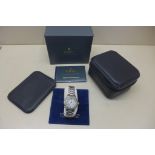 A ladies Ebel Discovery stainless steal bracelet wristwatch, 347-983912 with quartz movement, 31mm