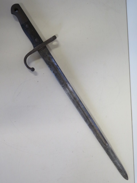 A spike bayonet with scabbard, total length 65cm, and two other bayonets - Image 4 of 6