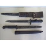 A Siefmanns Soligen dagger bayonet with scabbard blade, 25cm long and another dagger bayonet