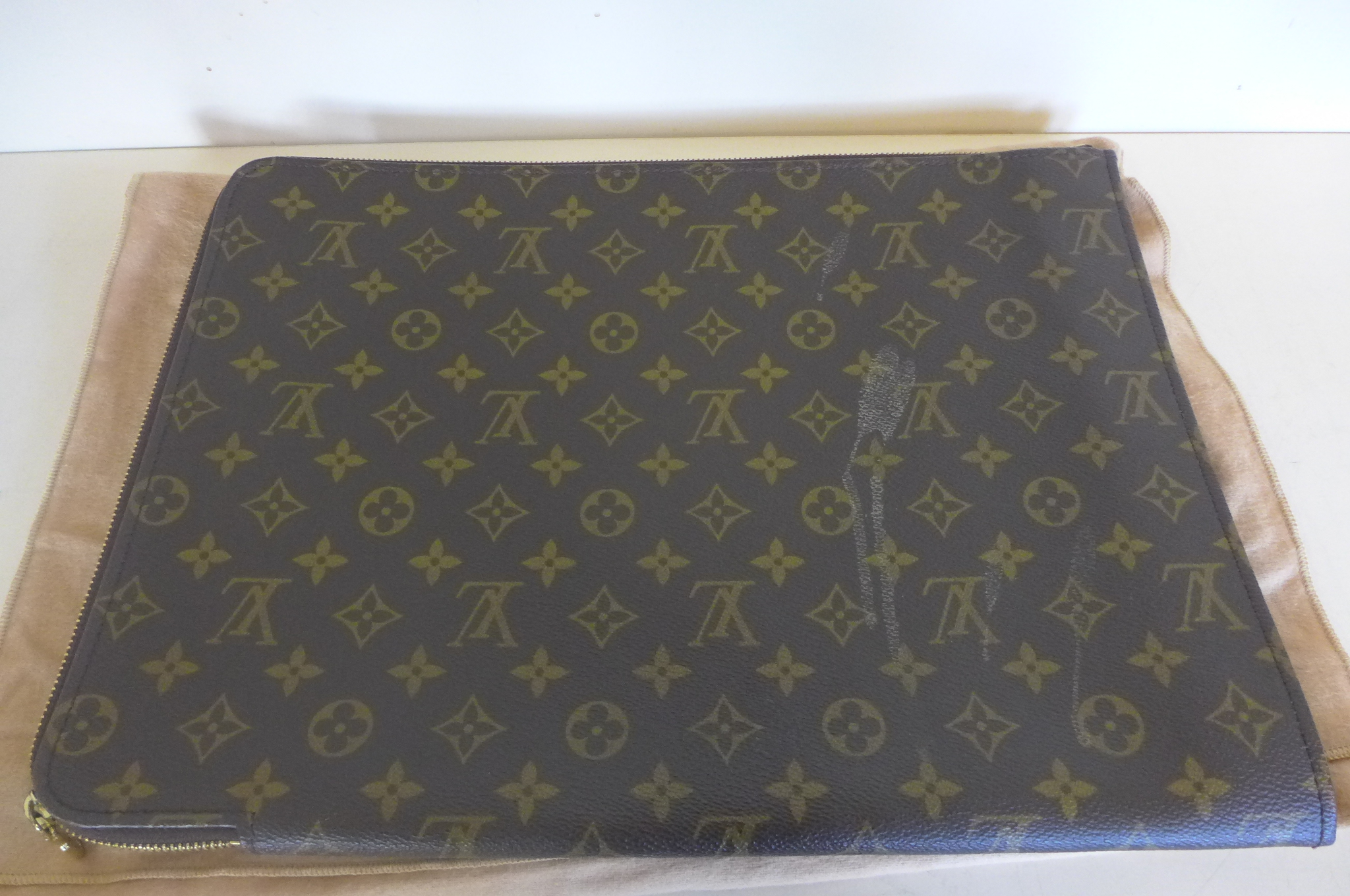 A Louis Vuitton monogram Portfolio document case, 39x29cm - with protective fabric case, in good - Image 3 of 3