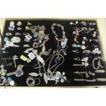 A large collection of modern silver jewellery, mainly stamped 925 - items have been tested as