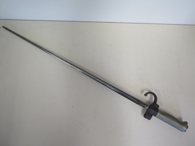 A spike bayonet with scabbard, total length 65cm, and two other bayonets - Image 3 of 6