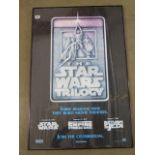 Star Wars special edition Trilogy poster signed by Mark Hamill and Carrie Fisher, limited to 250 -