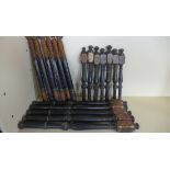 A good collection of Victorian prison batons, tipstaffs and truncheons from Totnes prison Devon,