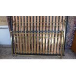 A Victorian style brass 6 foot super king size double bed with slatted base