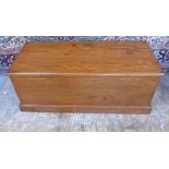 A solid oak blanket box, 47cm tall x 121cm x 50cm - made by a local craftsman to a high standard