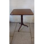 A 19th century mahogany tripod table 72cm tall x 39cm x 56cm