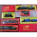 Five Hornby OO gauge locos and spare tender - Extra Water tender for Flying Scotsman, R855 LNER