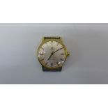 An Omega gold plated Seamaster manual wind wristwatch, 33mm case, running, some spotting to dial and