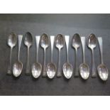 A set of twelve Victorian silver teaspoons by Charles Boyton, hallmarked London 1884 - weight approx