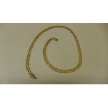 A 9ct necklace, 52cm long, marked 9KT, approx 21 grams, some small wear, clasp good