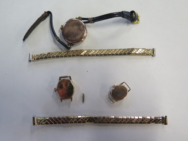 Two ladies 9ct gold watches and an 18ct gold watch, 9ct watches are Rotary - rose gold watch is 18ct - Image 2 of 2