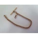 A hallmarked 9ct gold watch chain bracelet, 19cm long, approx 19 grams, generally good, some usage