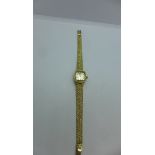A ladies 14ct gold Provita cocktail watch and bracelet, stamped 14ct 585 - gold weight approx 17